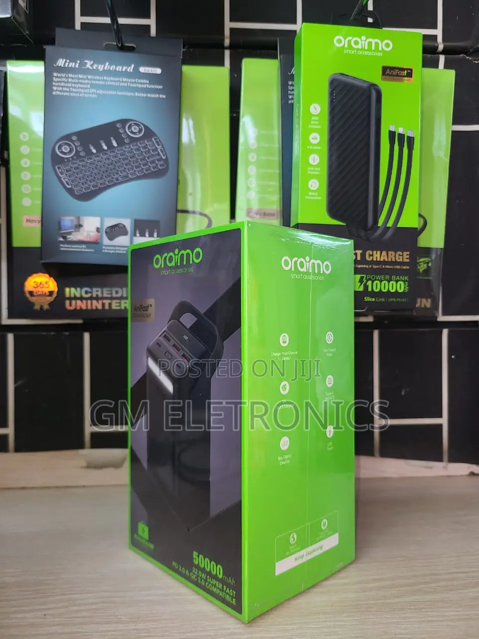 Oraimo Powerbox 500 OPB-P500QNBLK Power Bank 50,000mah Black