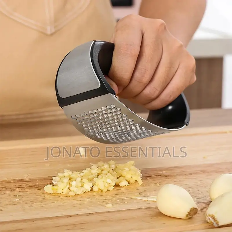Stainless Steel Garlic Press Rocker and Garlic Crusher Squeezer
