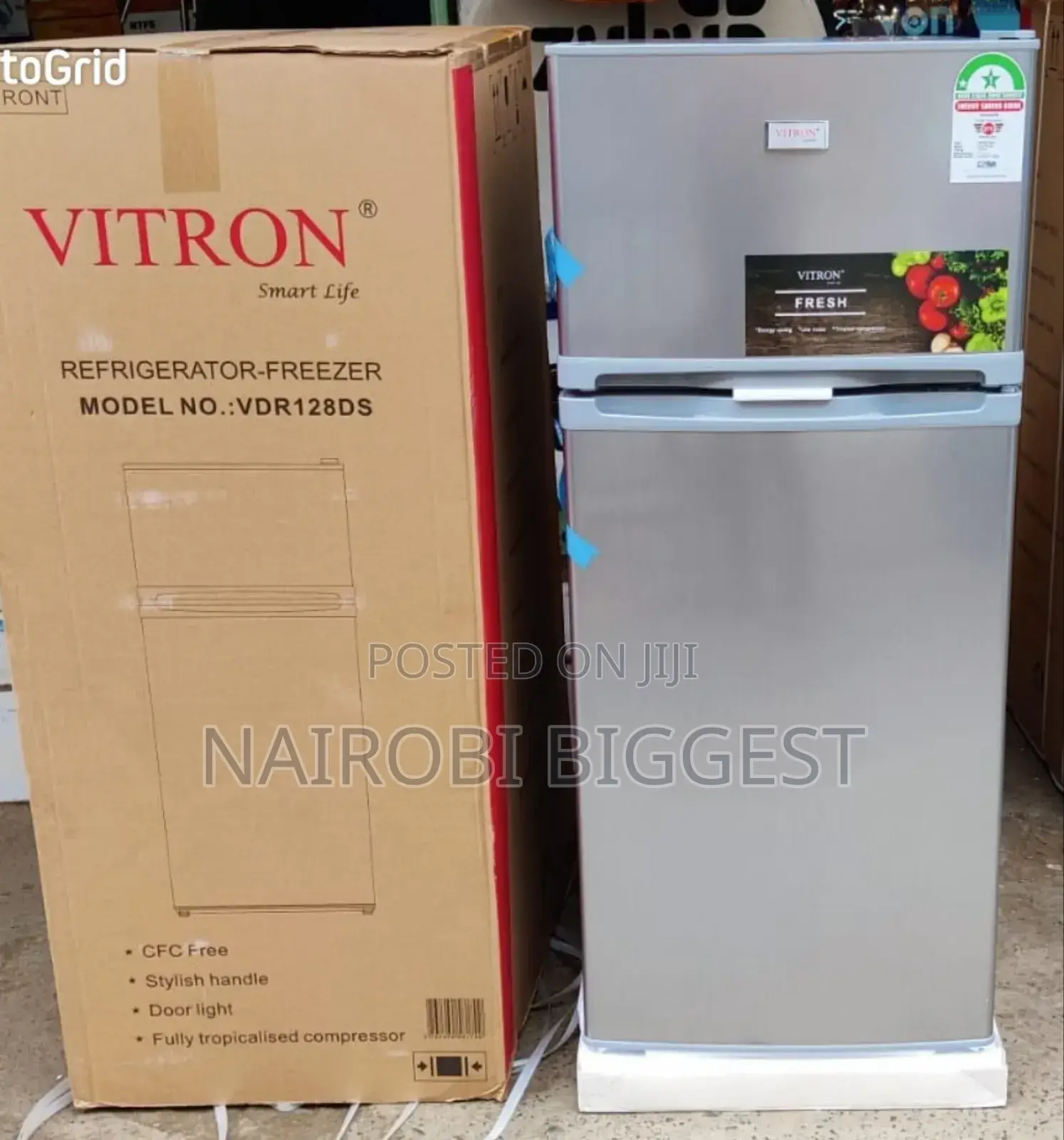 Vitron 125 Litres Silver Double Door Refrigerator