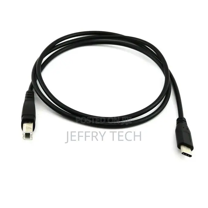 Type C Male to USB 2.0 B Type Male Data Cable Cord Print Cab
