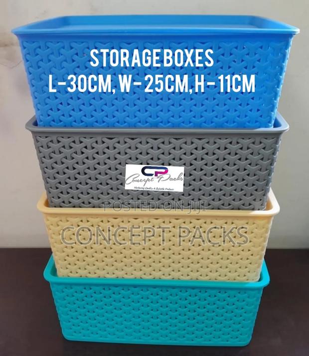 Multipurpose Storage Boxes. L-30cm, W-25cm, H-11cm