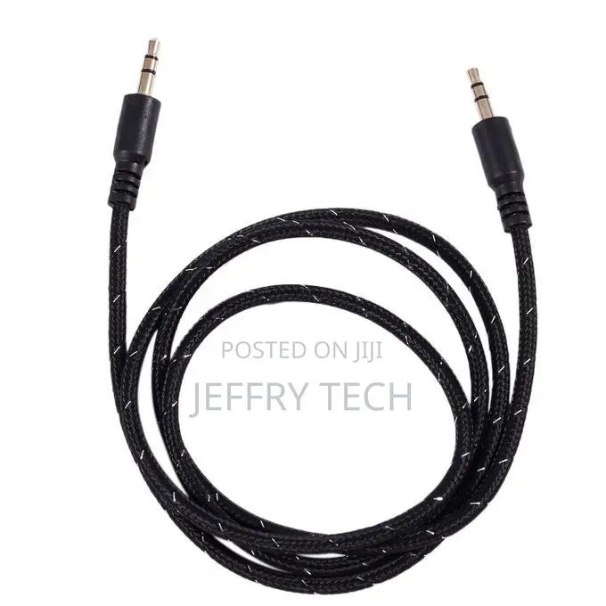 1M 3.5mm Stereo Male to Male Aux Cable Audio Lead, Black