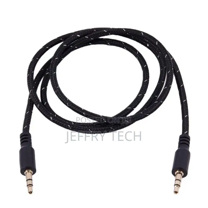 1M 3.5mm Stereo Male to Male Aux Cable Audio Lead, Black