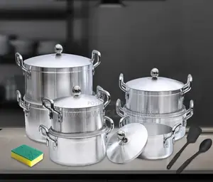 Tornado Stainless Sufuria 14pcs Free Cooking Spoon Inside.