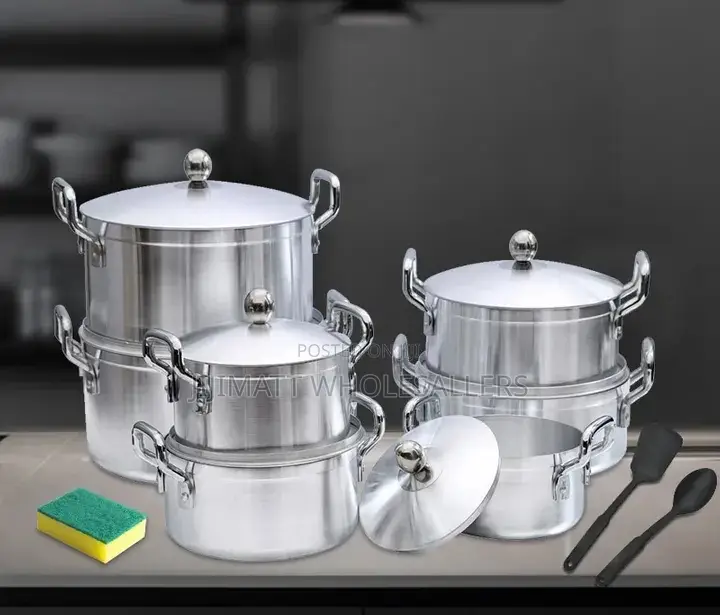 Tornado Stainless Sufuria 14pcs Free Cooking Spoon Inside.