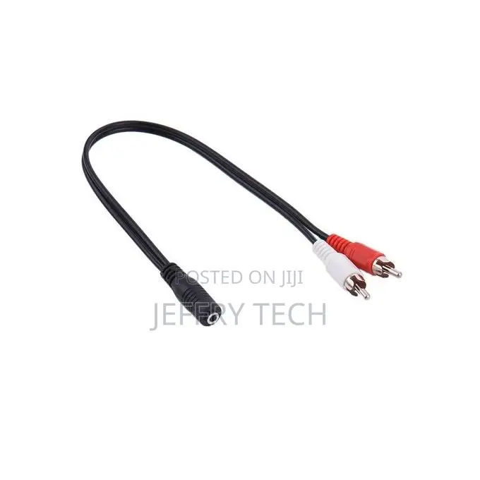 3.5mm Audio Cable Stereo Female to 2RCA Male Aux Audio Cable