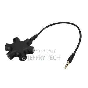 Portable Audio Splitter 3.5mm Jack 6 Multi Port Aux Audio