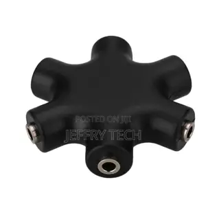 Portable Audio Splitter 3.5mm Jack 6 Multi Port Aux Audio