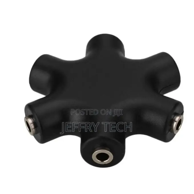 Portable Audio Splitter 3.5mm Jack 6 Multi Port Aux Audio