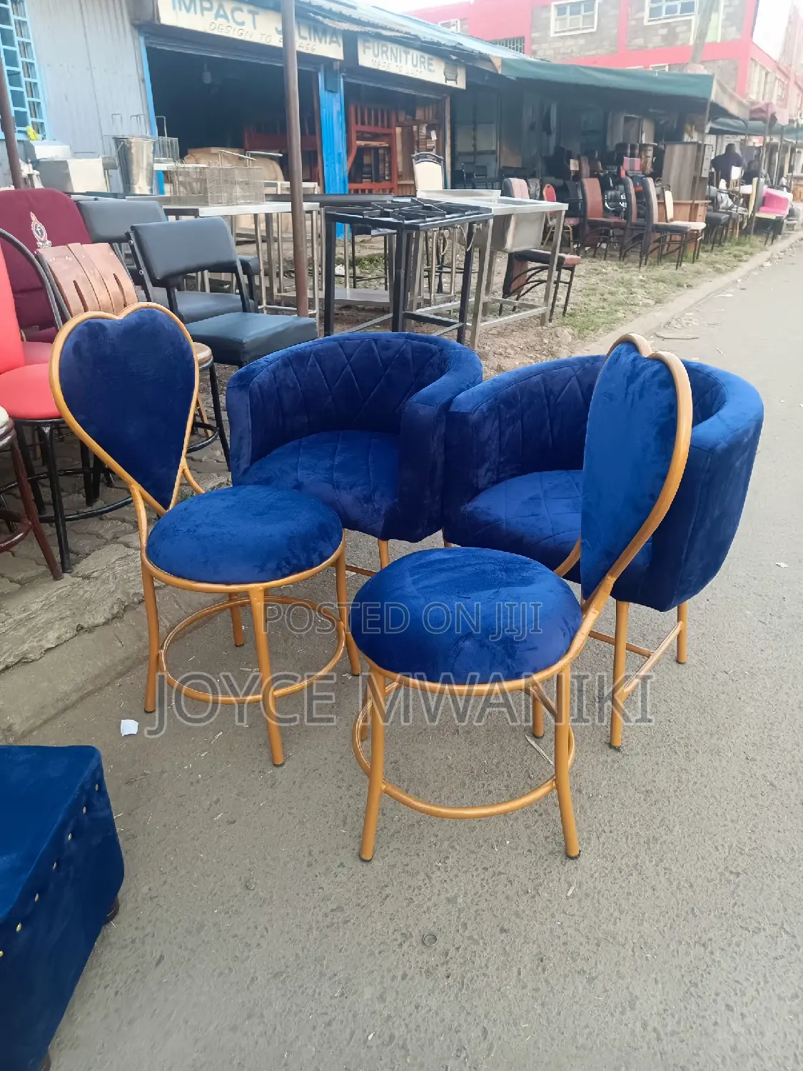 2 Styling Chairs and 2 Love Seats.