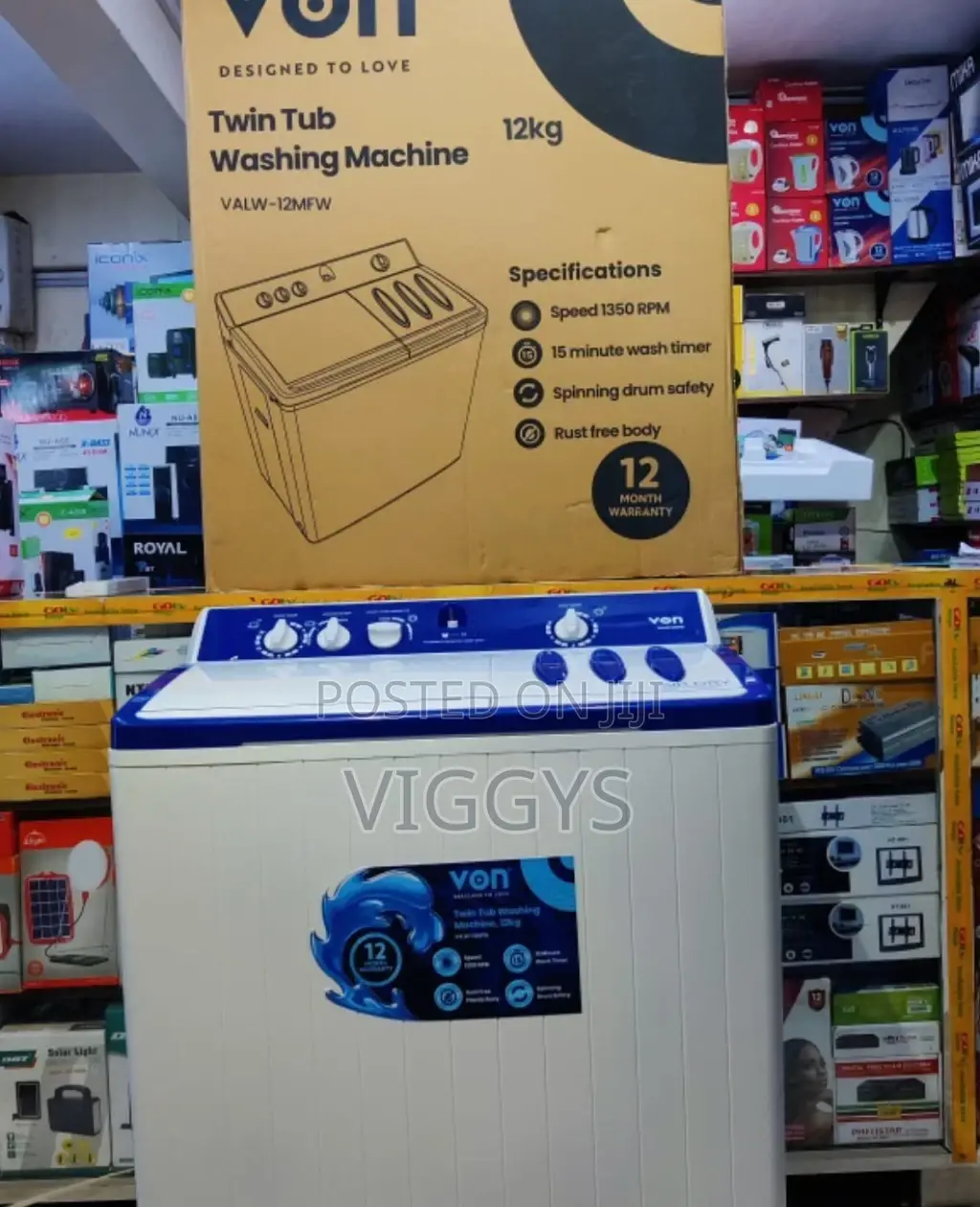12kg Von Washing Machine