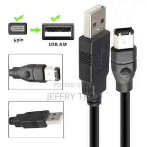 Firewire 1394 6 Pin Male to USB 2.0 Male Cable