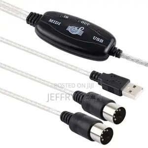 USB to MIDI Interface Electric Piano Converter Adapter Cable