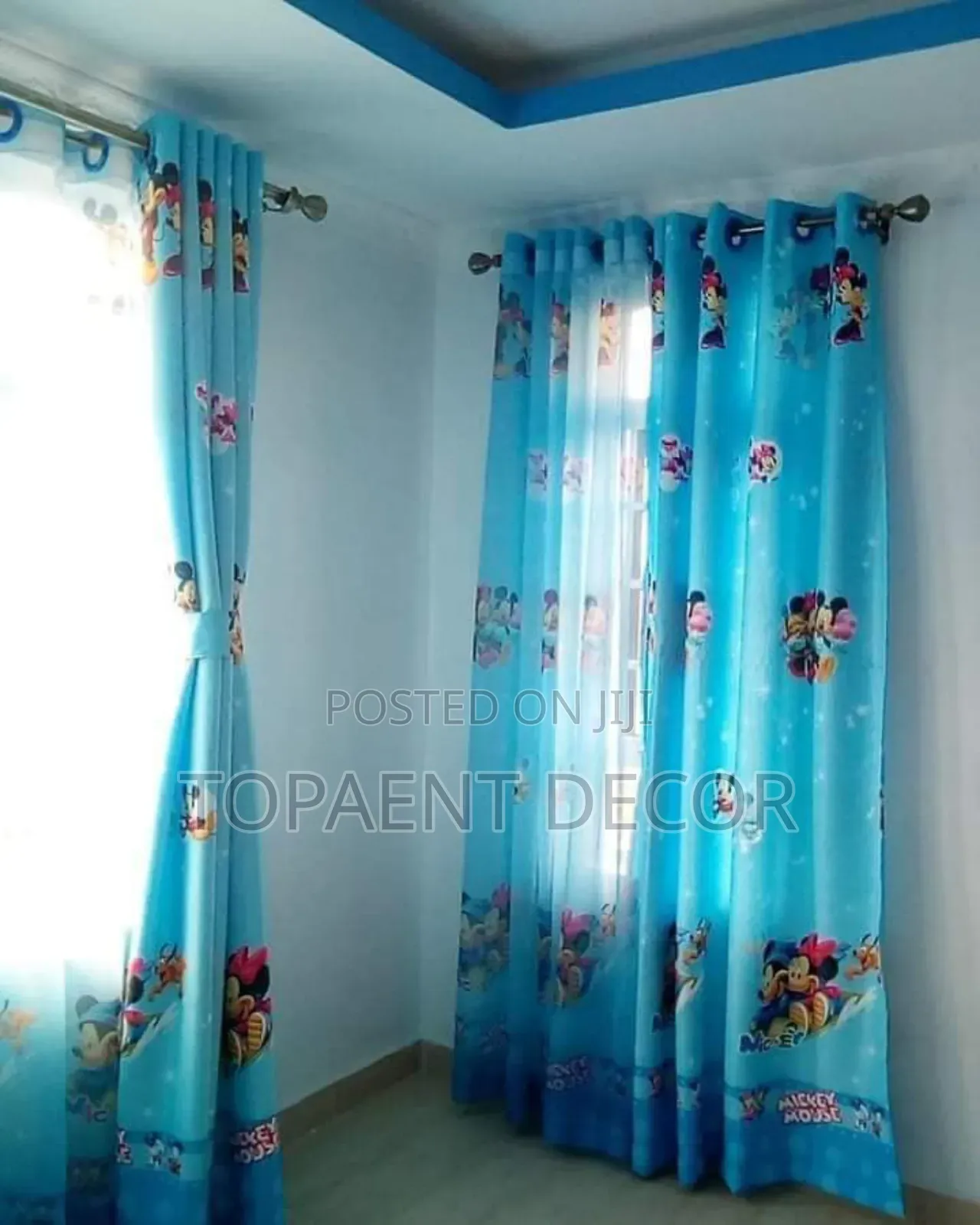 Blue Cartoon Themed Curtains Blue Cartoon Themed Curtains