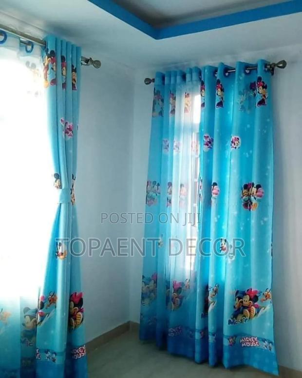Blue Cartoon Themed Curtains Blue Cartoon Themed Curtains