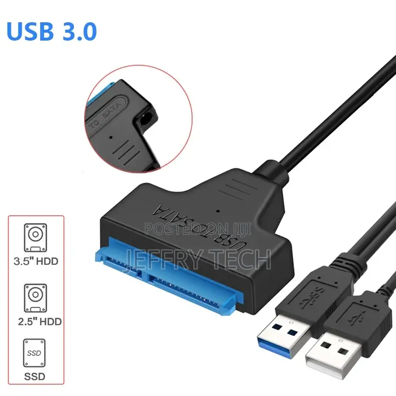USB 3.0 to Sata Cable With 12V Power Supply for 2.5 3.5 Inch