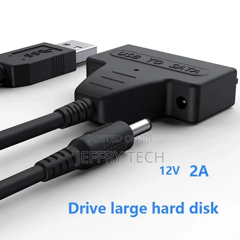 USB 3.0 to Sata Cable With 12V Power Supply for 2.5 3.5 Inch