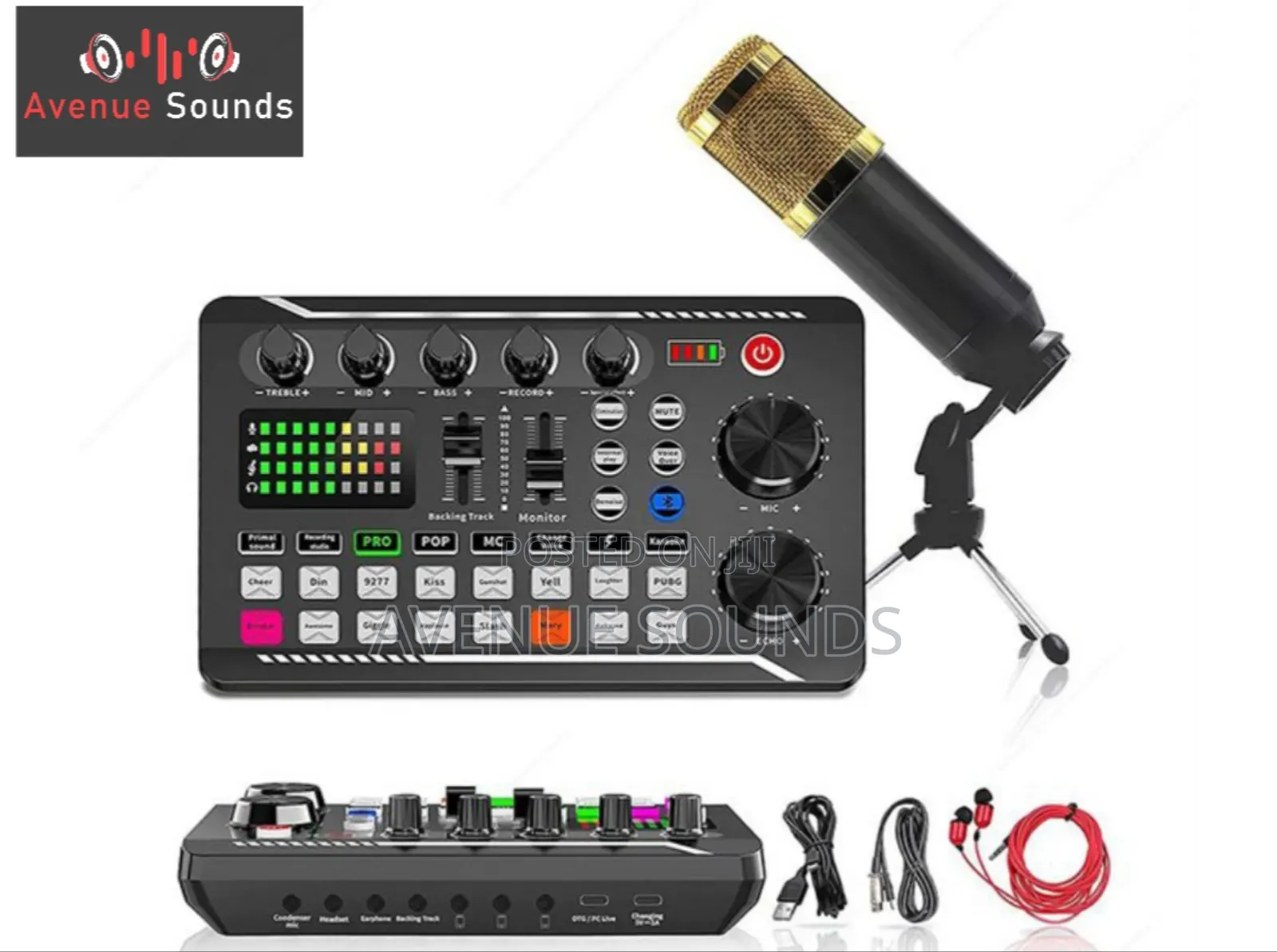Professional Streaming Audio Mixer With Condenser Mic