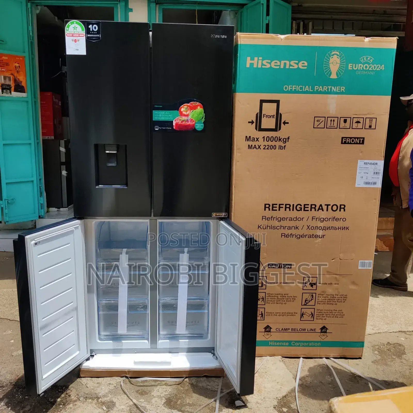 Hisense Side by Side 4 Door 518 Litres Non Frost Fridge