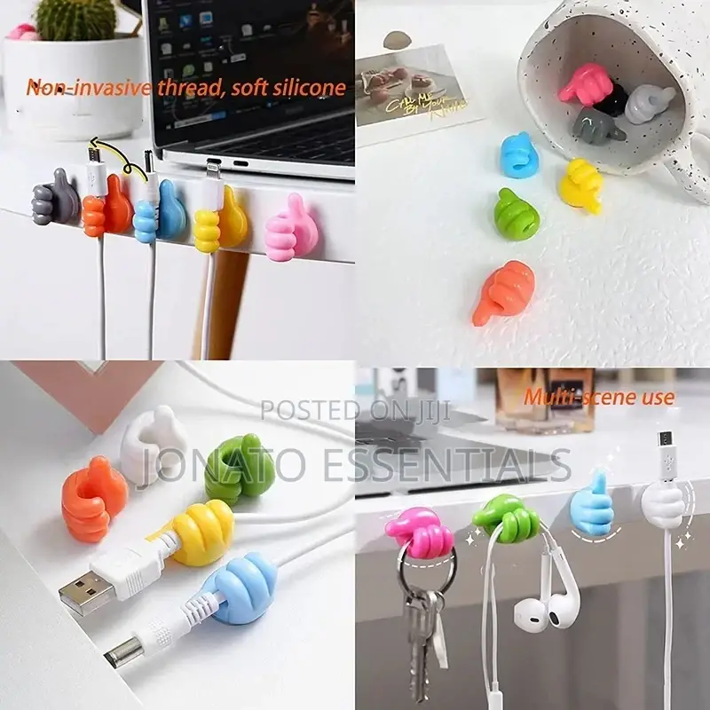 5pc Silicone Thumb Wall Hooks Set