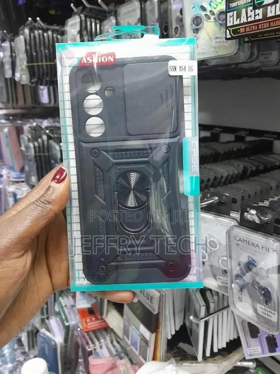 Samsung Galaxy A54 5G Premium Ring Case Black