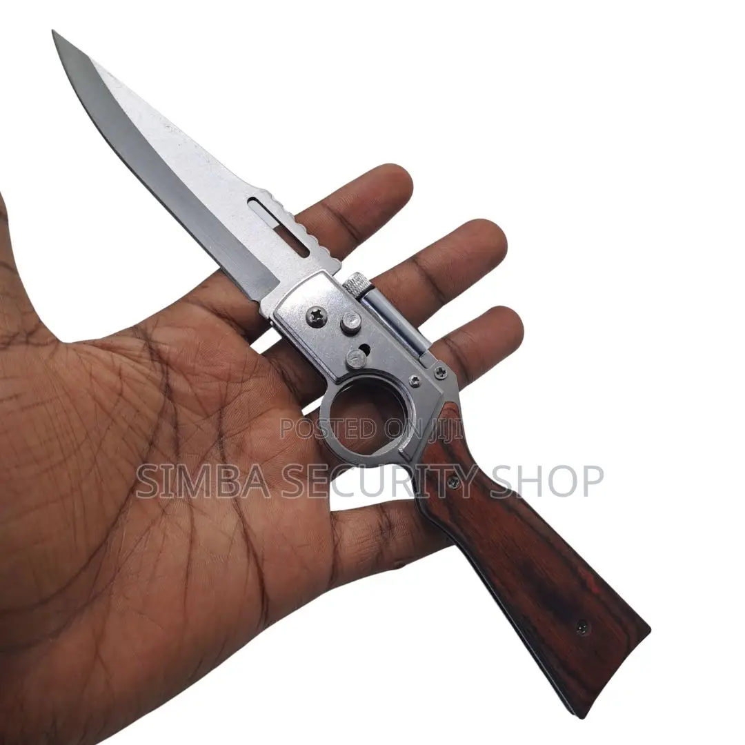 Automatic Folding Knife Camping Pen Swiss Flashlight Pouch