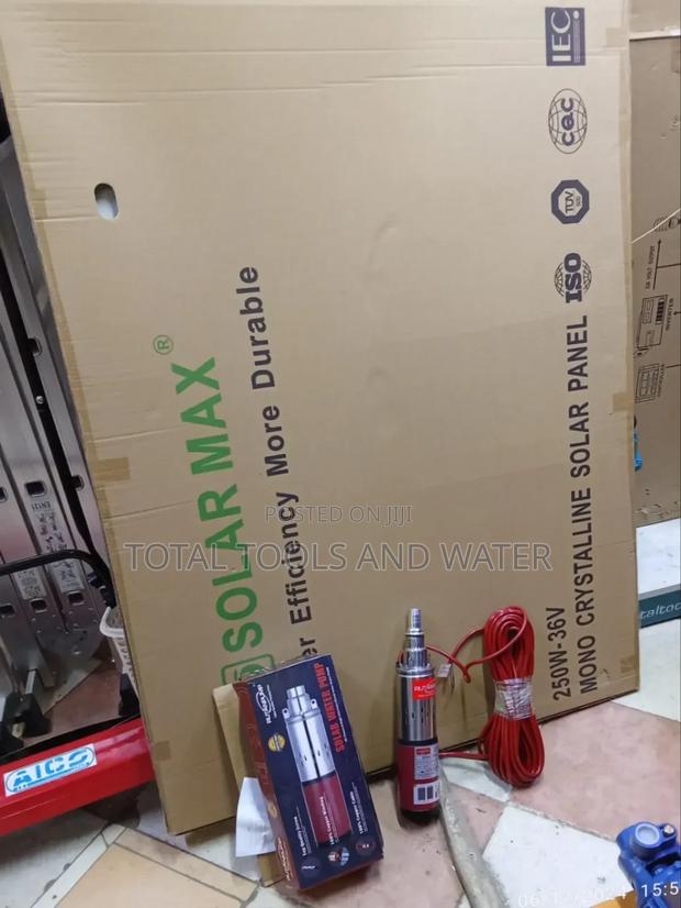 Solar Water Pump and Panel Set 250watts 24v 50m Up Plus Panel 300 Watt - main view