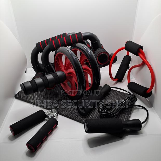 7 PCS Abs Roller Push Up Bar Resistance Hand Grip Skip Rope - main view