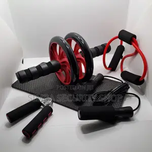 7 PCS Abs Roller Push Up Bar Resistance Hand Grip Skip Rope