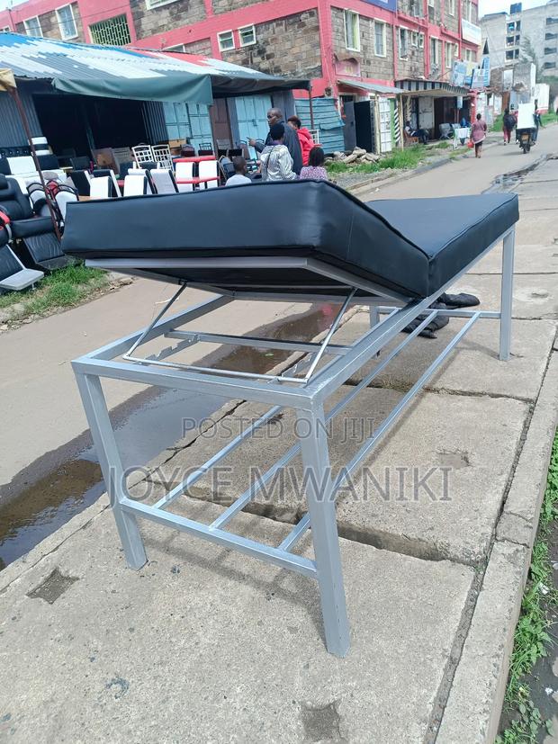 Massage Bed, Black And Silver - main view