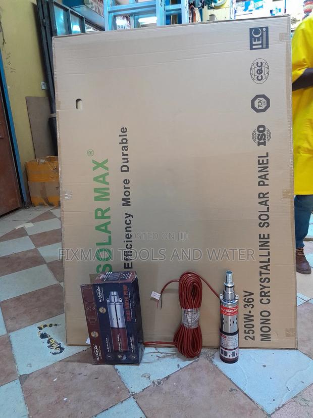 Solar Pump + Panel 250 Watts 50m Head #Water Pump - main view