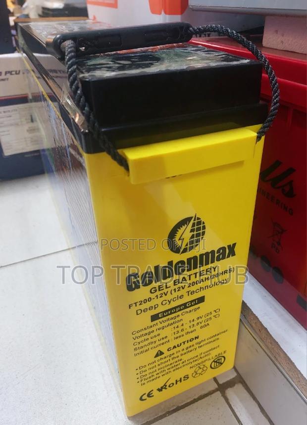 Goldenmax Slim Gel Battery 12V 200AH 20HRS - thumbnail 2