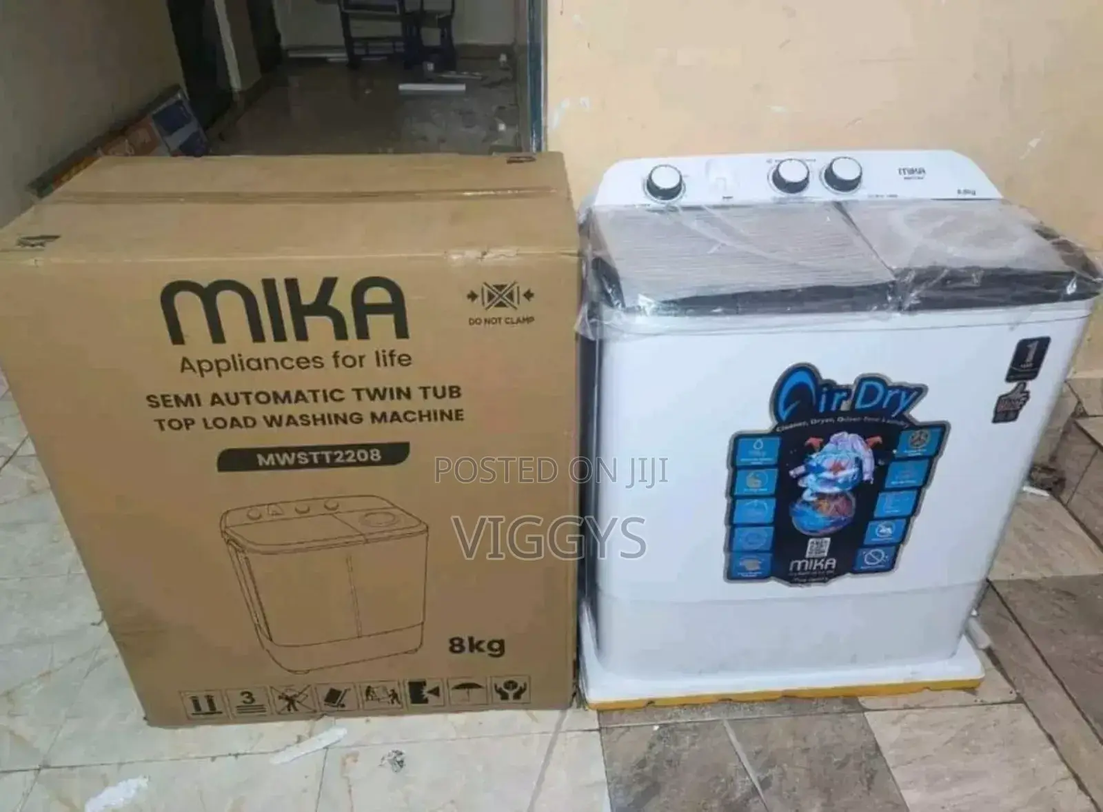 Brand New Mika 8kg Twin Tub Washing Machine