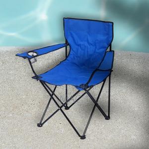 Blue Foldable Camping Chair With Armrest - thumbnail 2