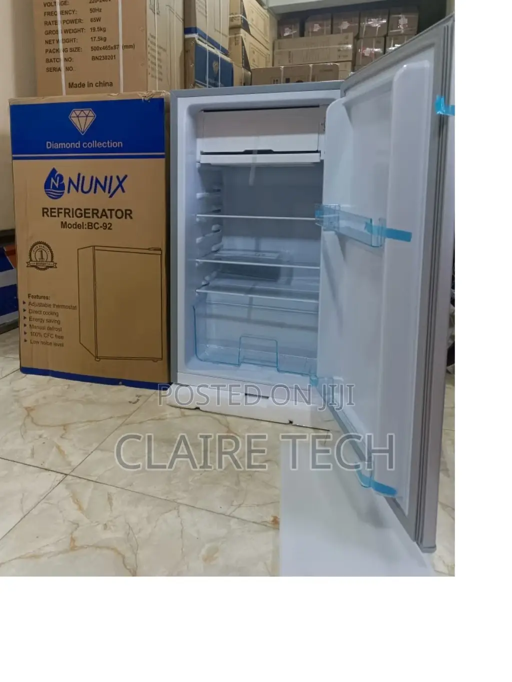 Silver Nunix 92 Litres Single Door Fridge BC-92