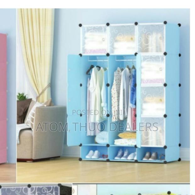 New Plastic 3-Column Portable Wardrobe Restocked - thumbnail 2