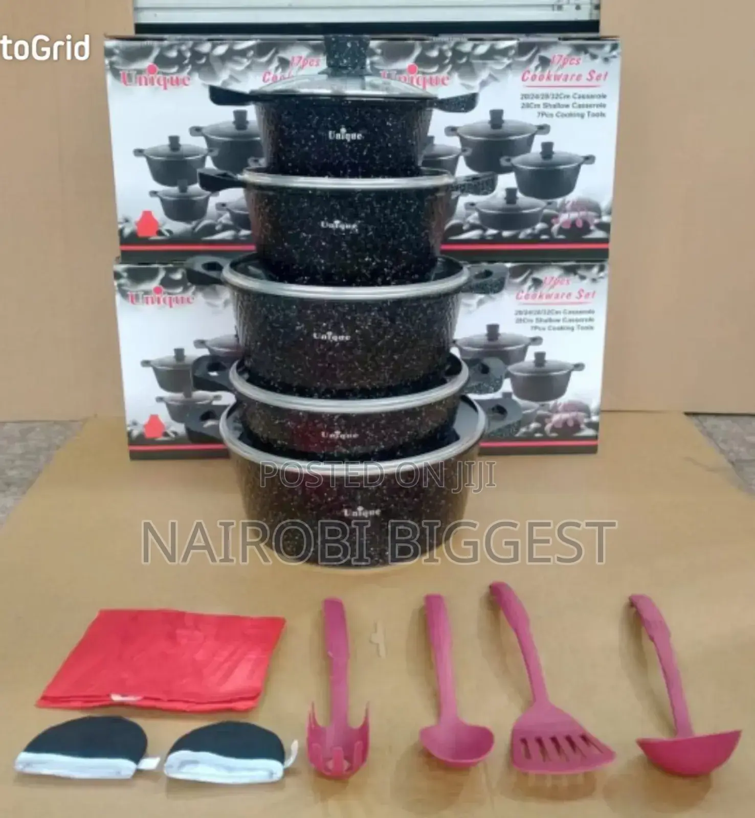 17 Pieces Unique Cookware Set