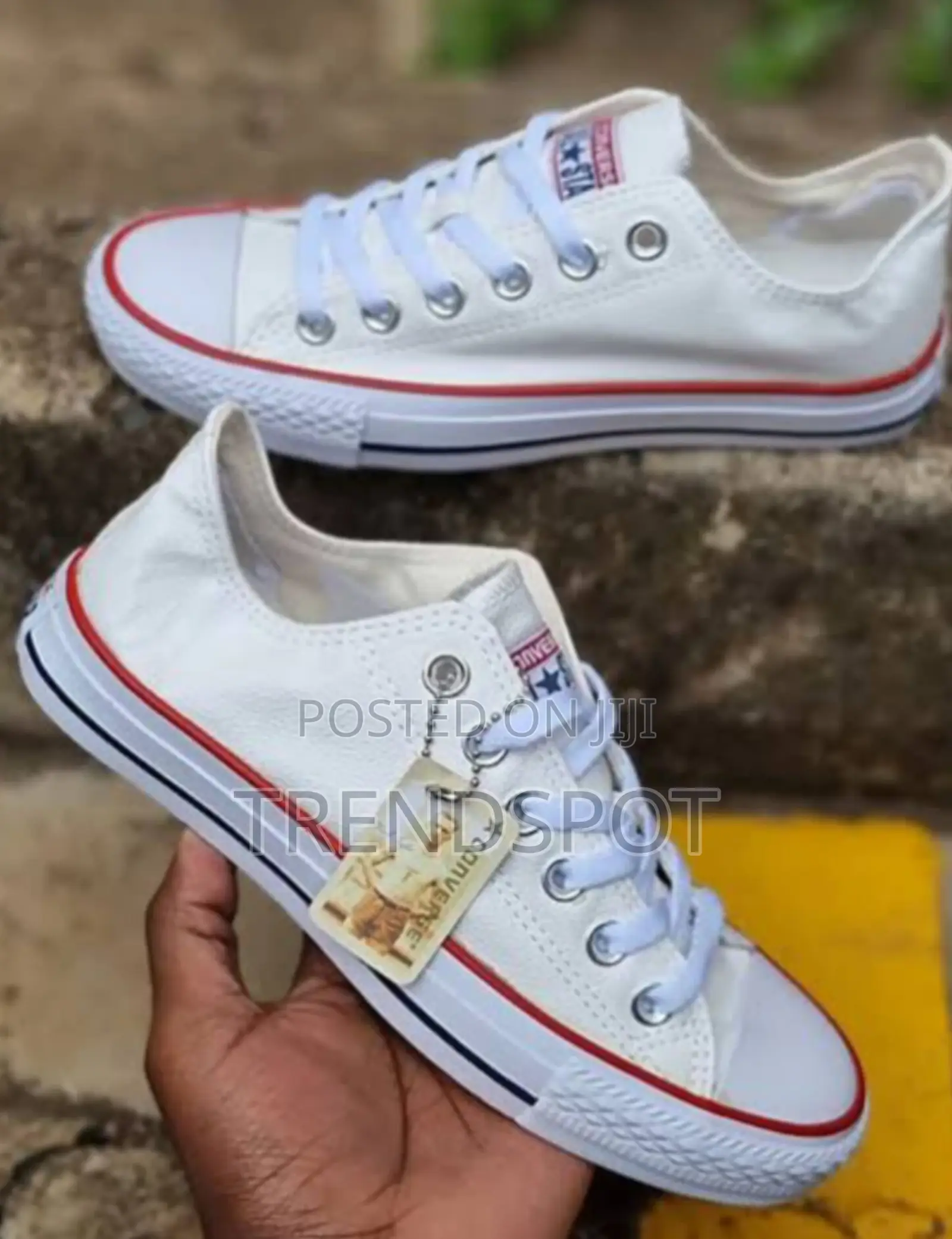White Leather Converse Shoe