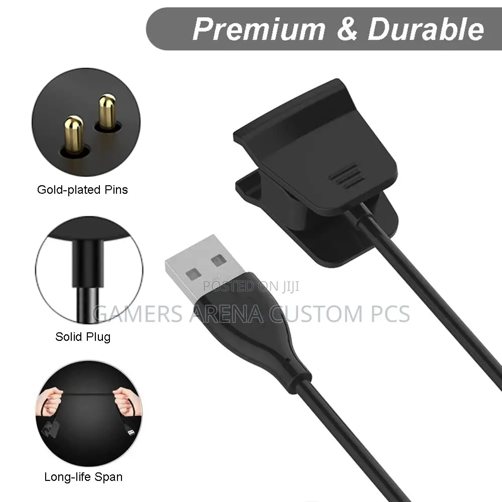 Genuine Fitbit Alta HR USB Charging Cable Cord Clip