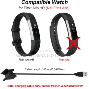 Genuine Fitbit Alta HR USB Charging Cable Cord Clip