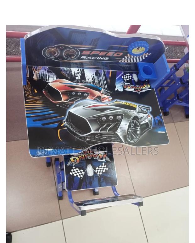 Adjustable Kids Study Table Desk With Cartoon - main view