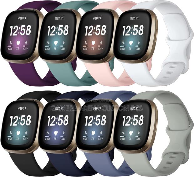 Silicone Bands Fitbit Versa 4,Sense 2 ,Soft Straps Wristband - thumbnail 5
