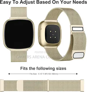 Fitbit Versa 3,4 Sense Steel Milanese Metal Loop Wristband
