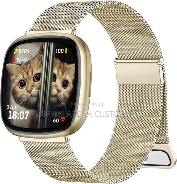 Fitbit Versa 3,4 Sense Steel Milanese Metal Loop Wristband