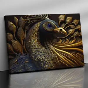 Canvas Wall Art Peacock Themed Wall Hanging A1