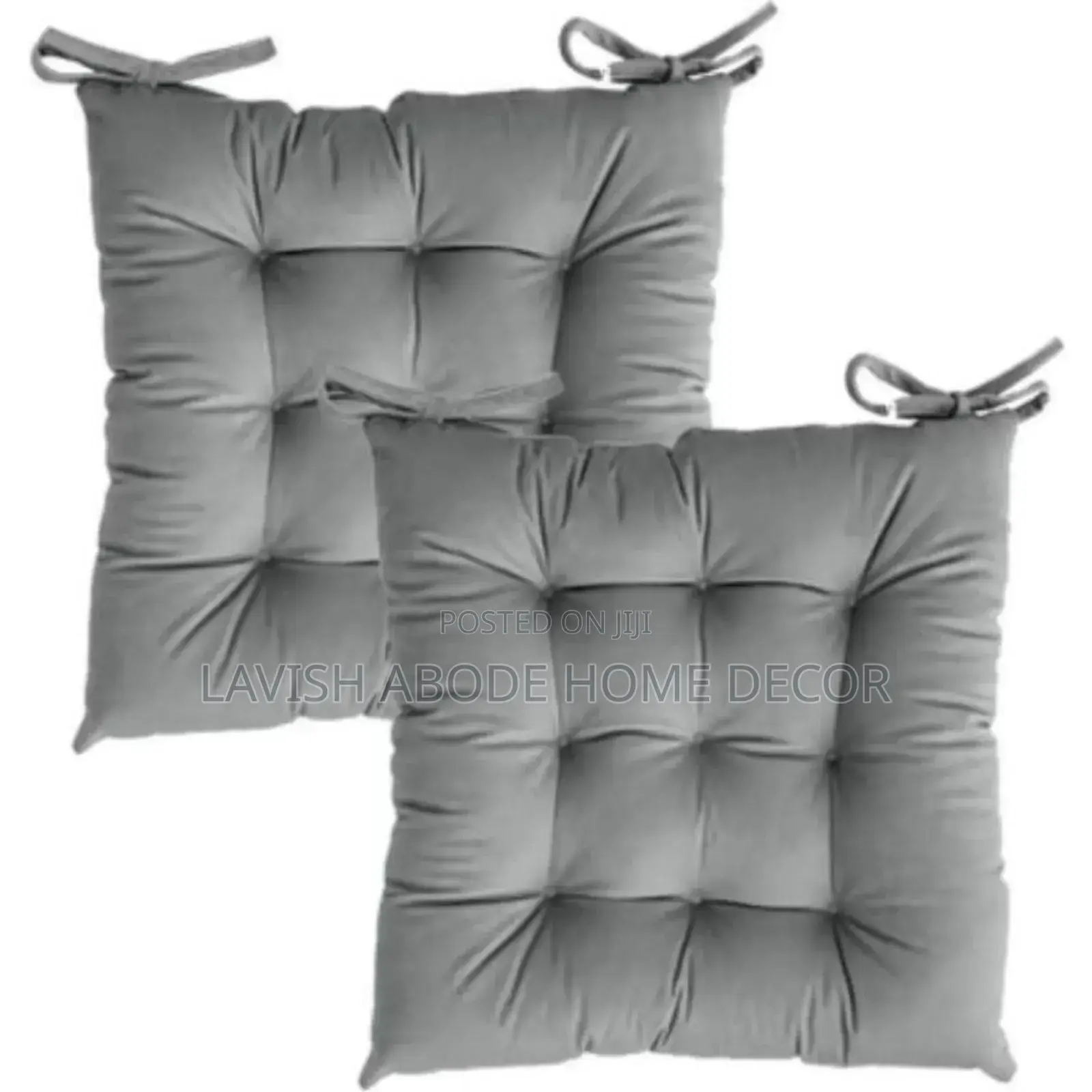 Grey Chair Pad / Lean Back Pillow Cushion