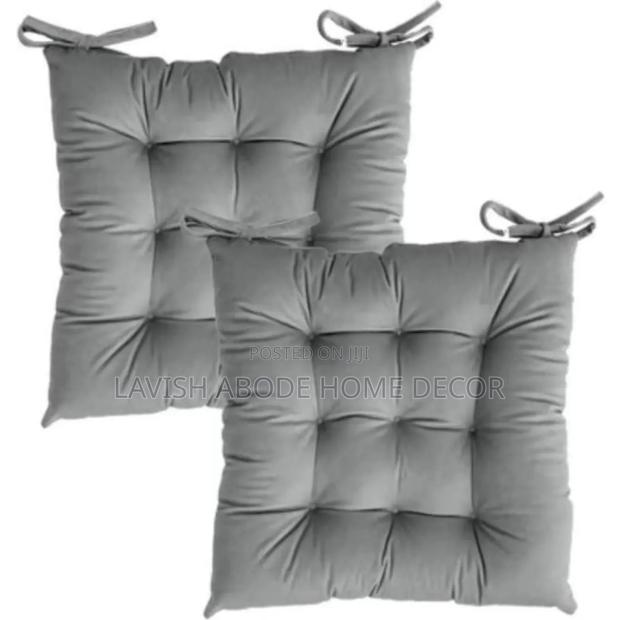 Grey Chair Pad / Lean Back Pillow Cushion - main view