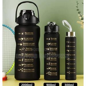 3-in-1 Set Water Bottle Motivational Sports