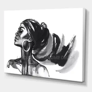 Canvas Wall Hanging African Black and White Wall Art