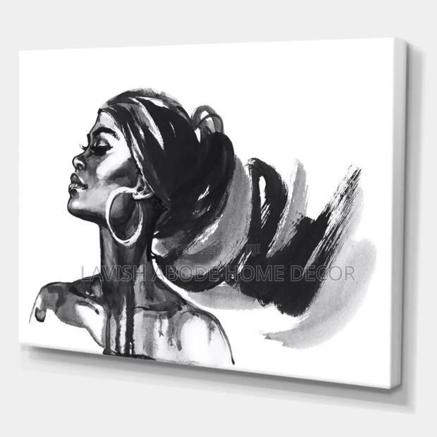 Canvas Wall Hanging African Black and White Wall Art